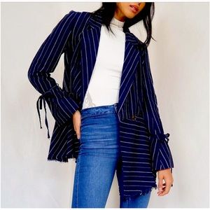 Free People Stella Pinstripe Blazer Size M